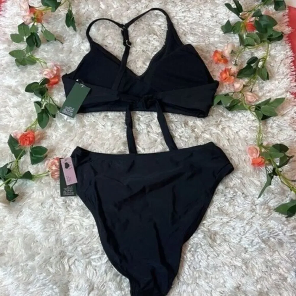 Wild‎ Fable Swimsuit Set Cut Out One Shoulder Bikini top and Cheeky Bottoms